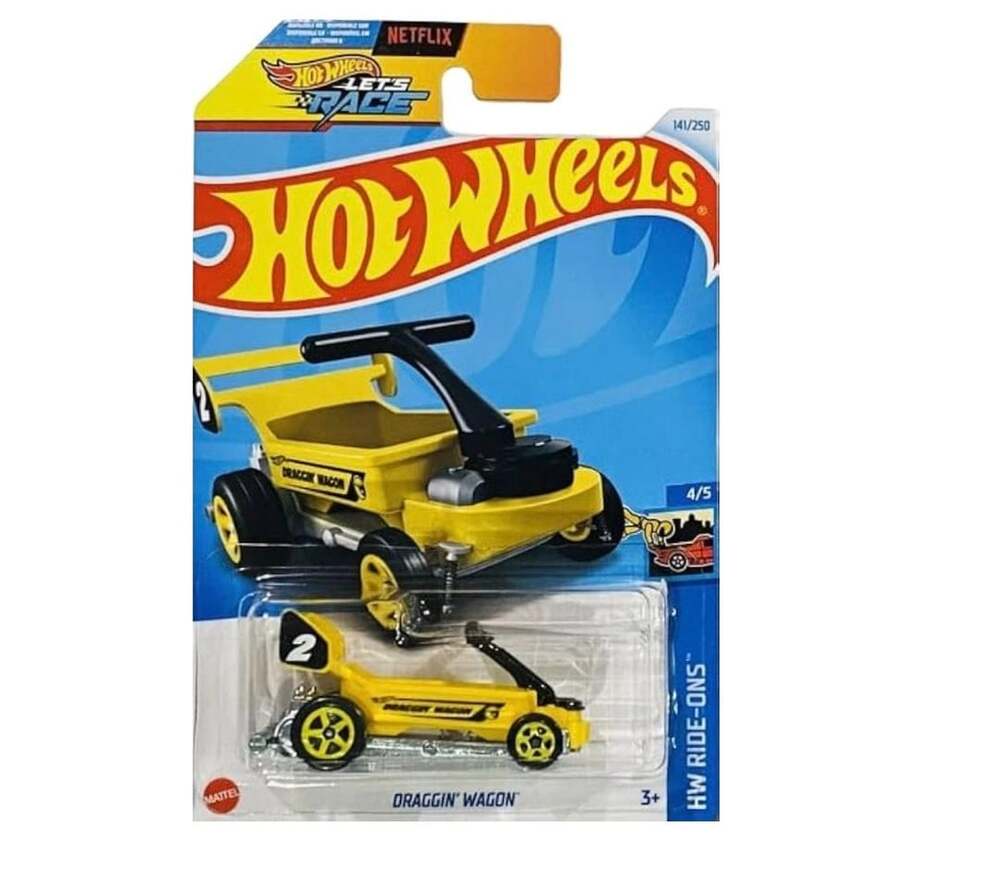 Hot Wheels Draggin Wagon Treasure Hunt Yellow Diecast Car